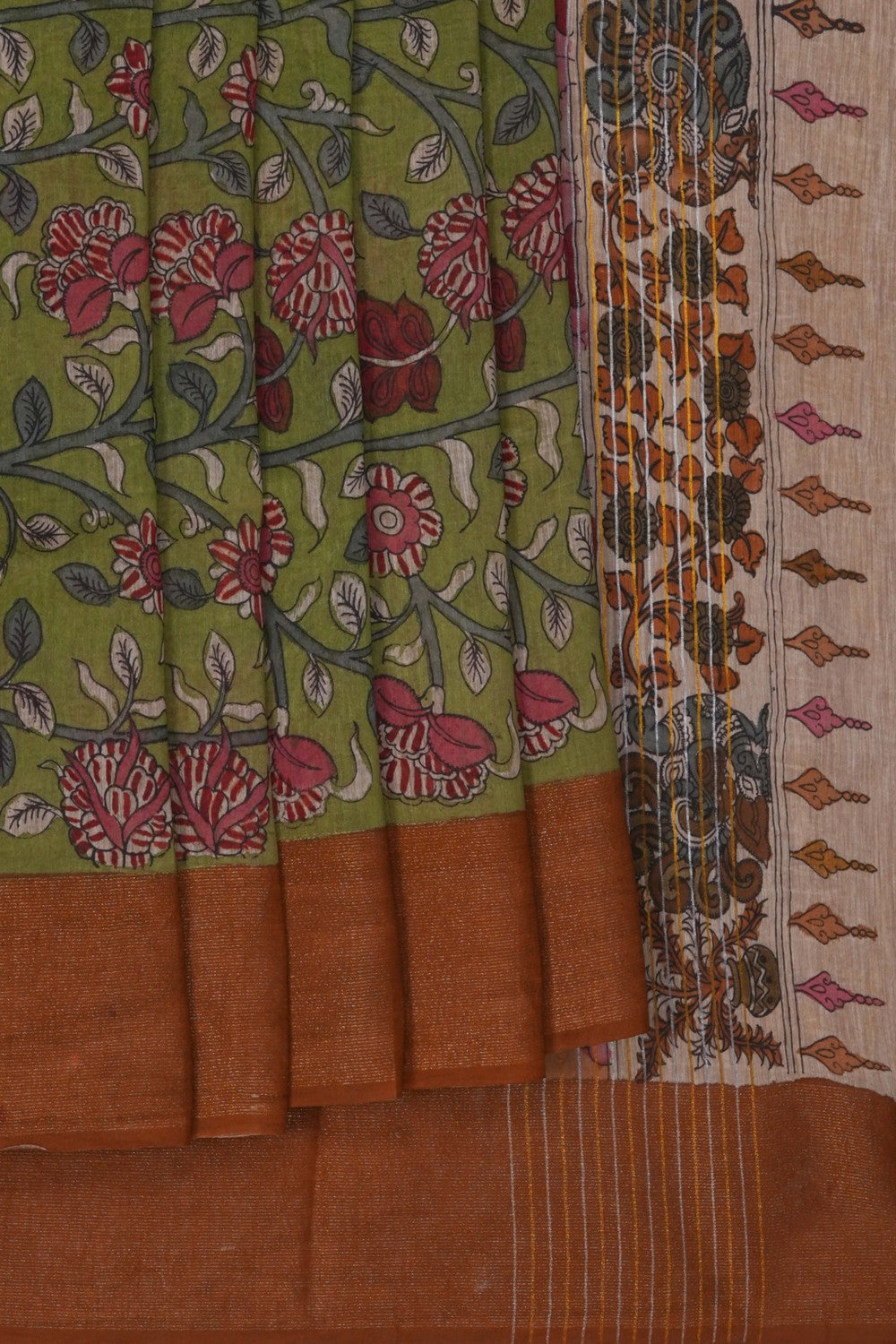 Image of Kalamkari Painting Saree