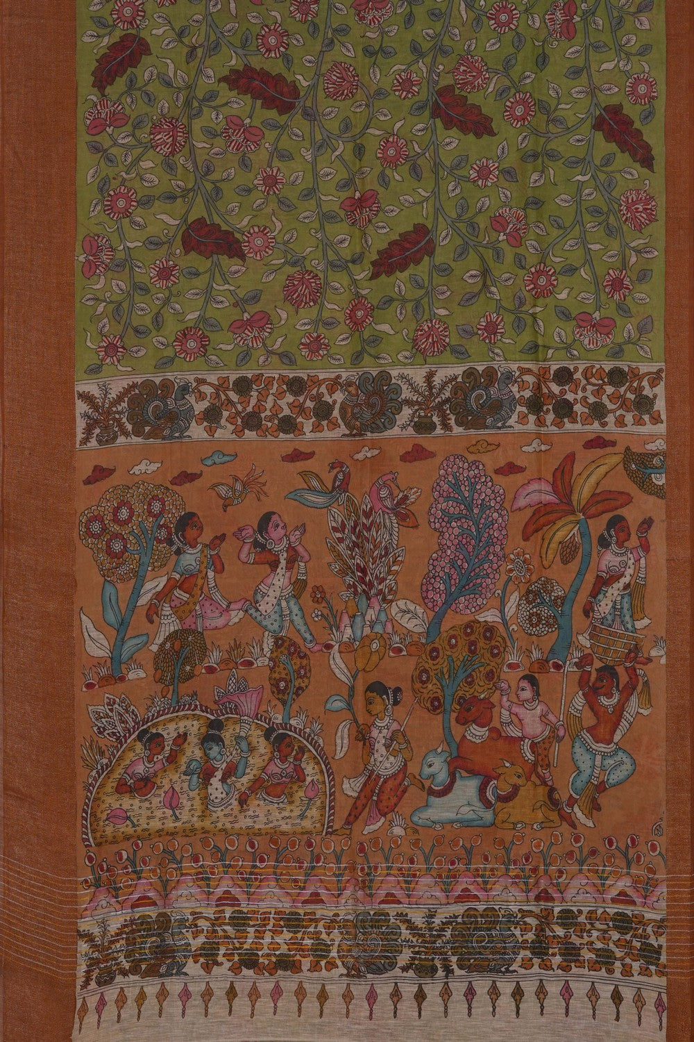 Image of Kalamkari Painting Saree