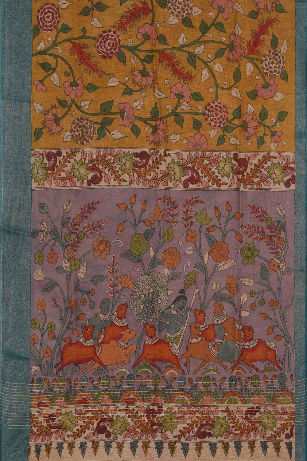 Image of Kalamkari Painting Saree