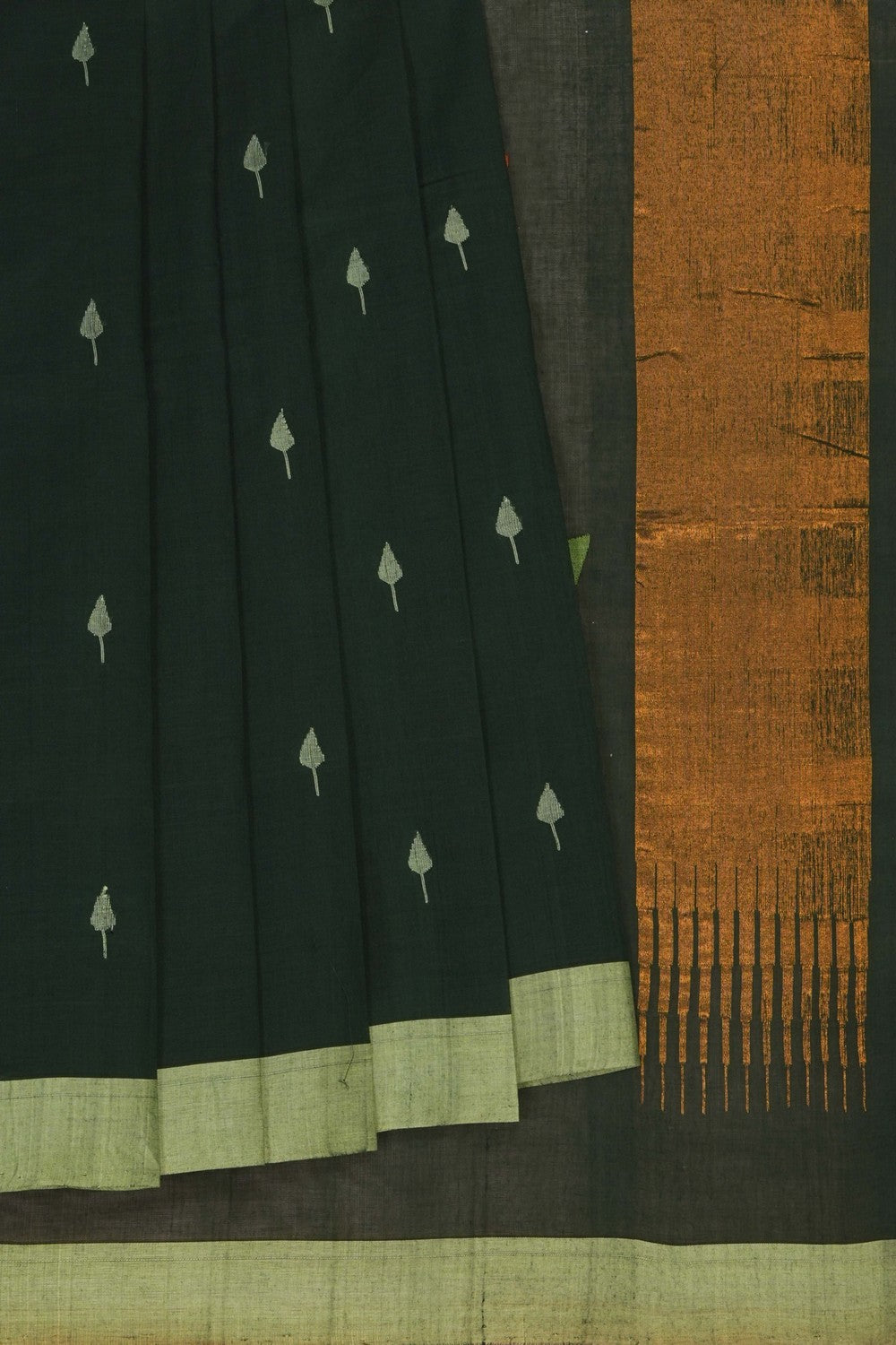 Image of Ponduru Cotton Green Saree