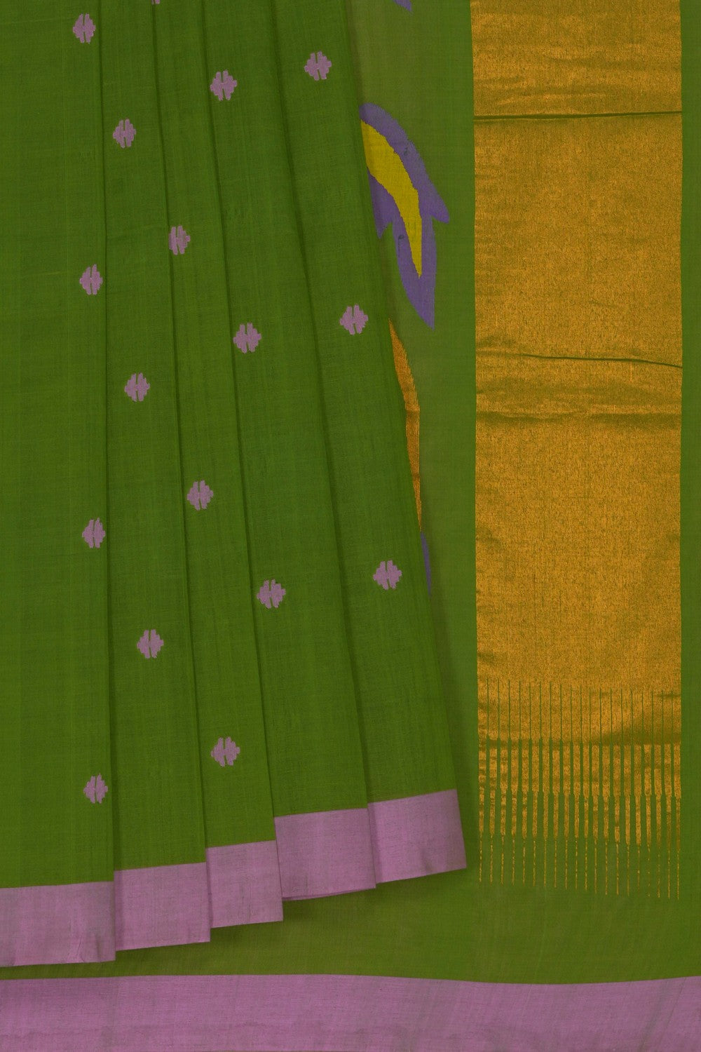 Image of Ponduru Cotton Green Saree