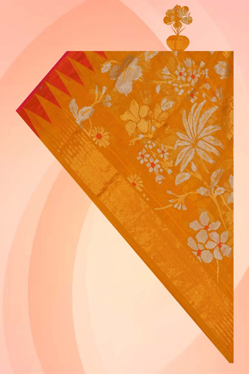 Image of Mustard Uppada Cotton Dupatta