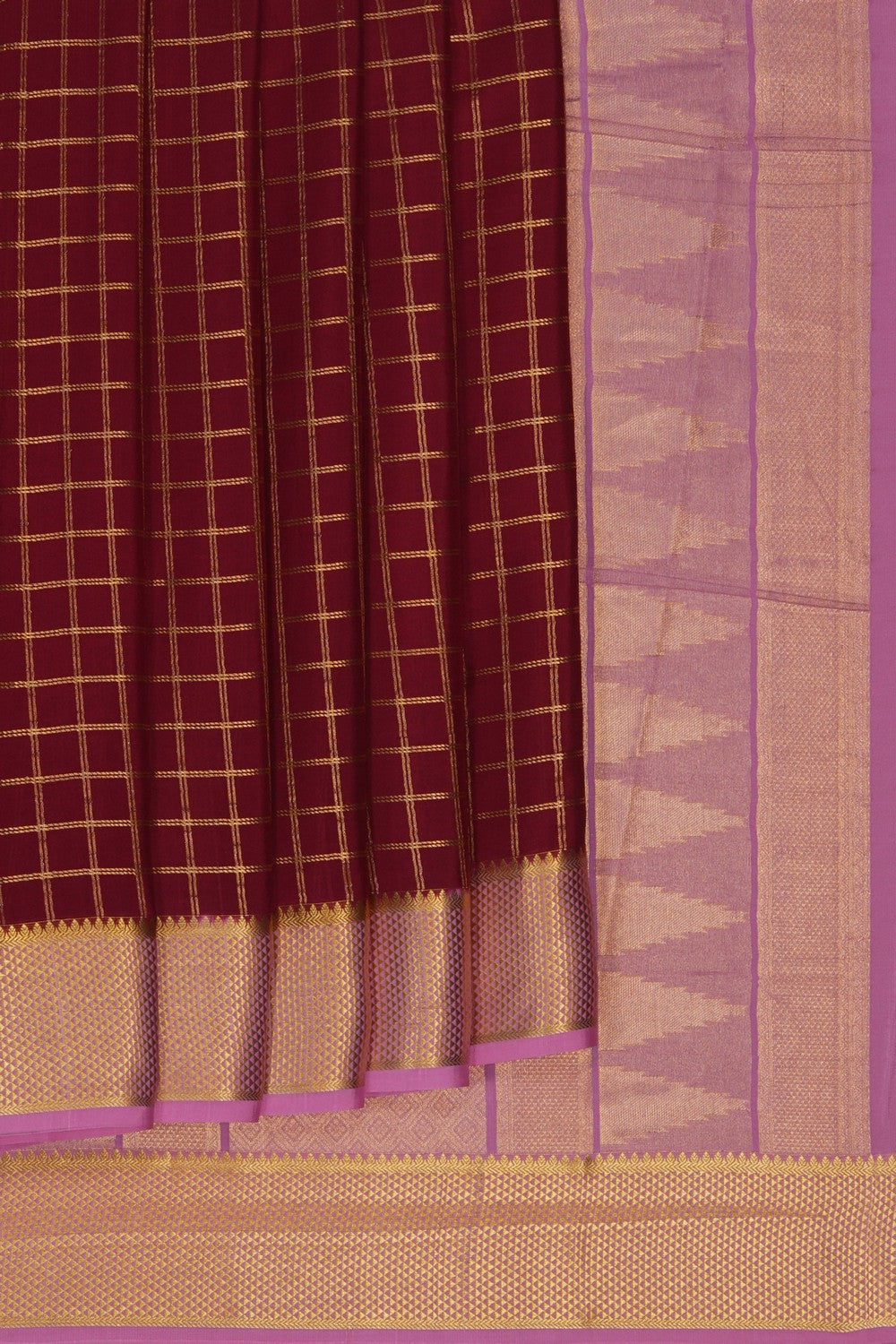 Image of Red Crepe Silk Saree