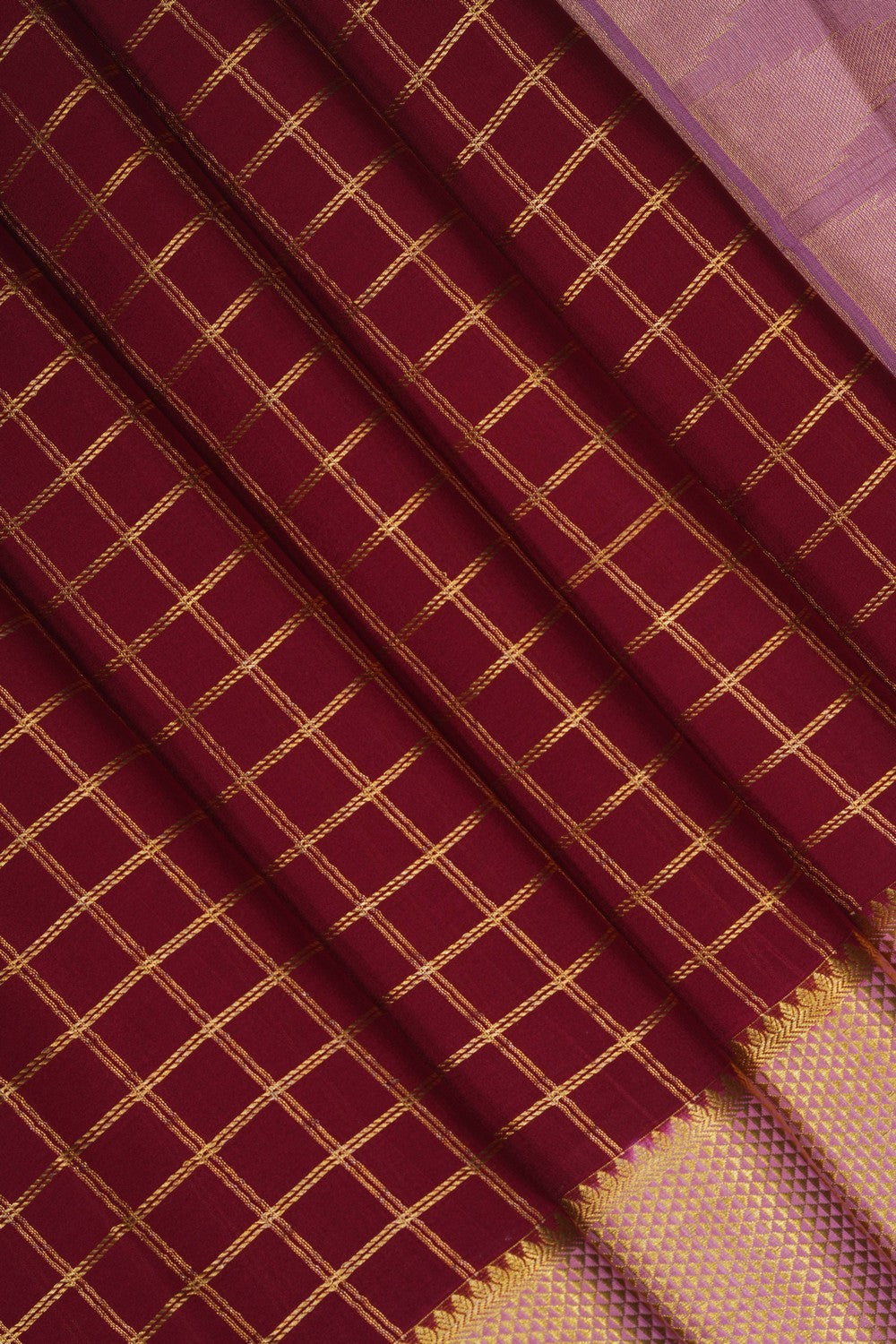 Image of Red Crepe Silk Saree