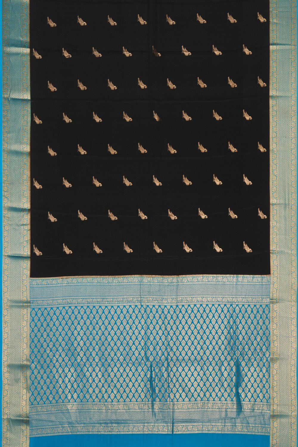 Image of Black Crepe Silk Saree
