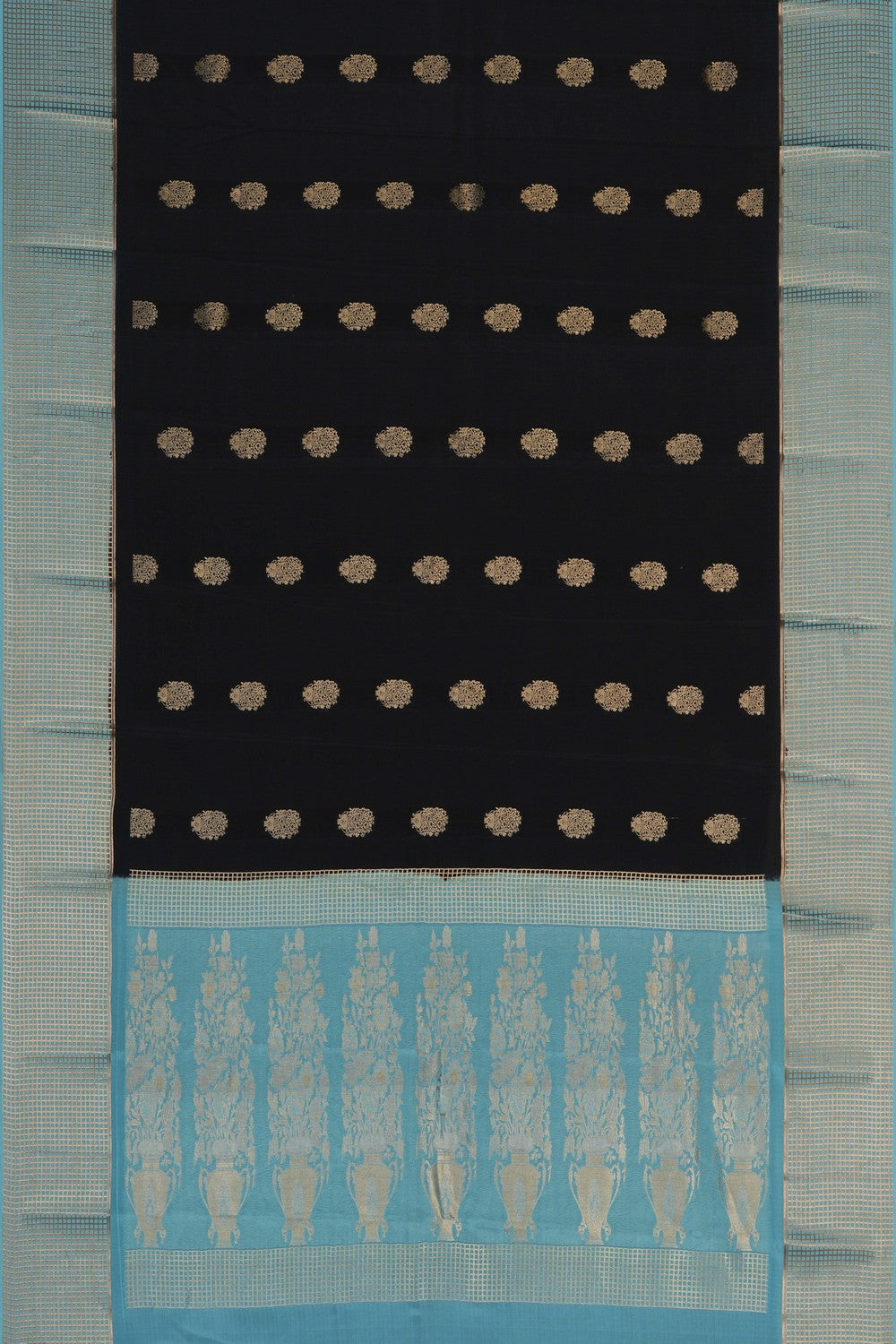 Image of Black Crepe Silk Saree