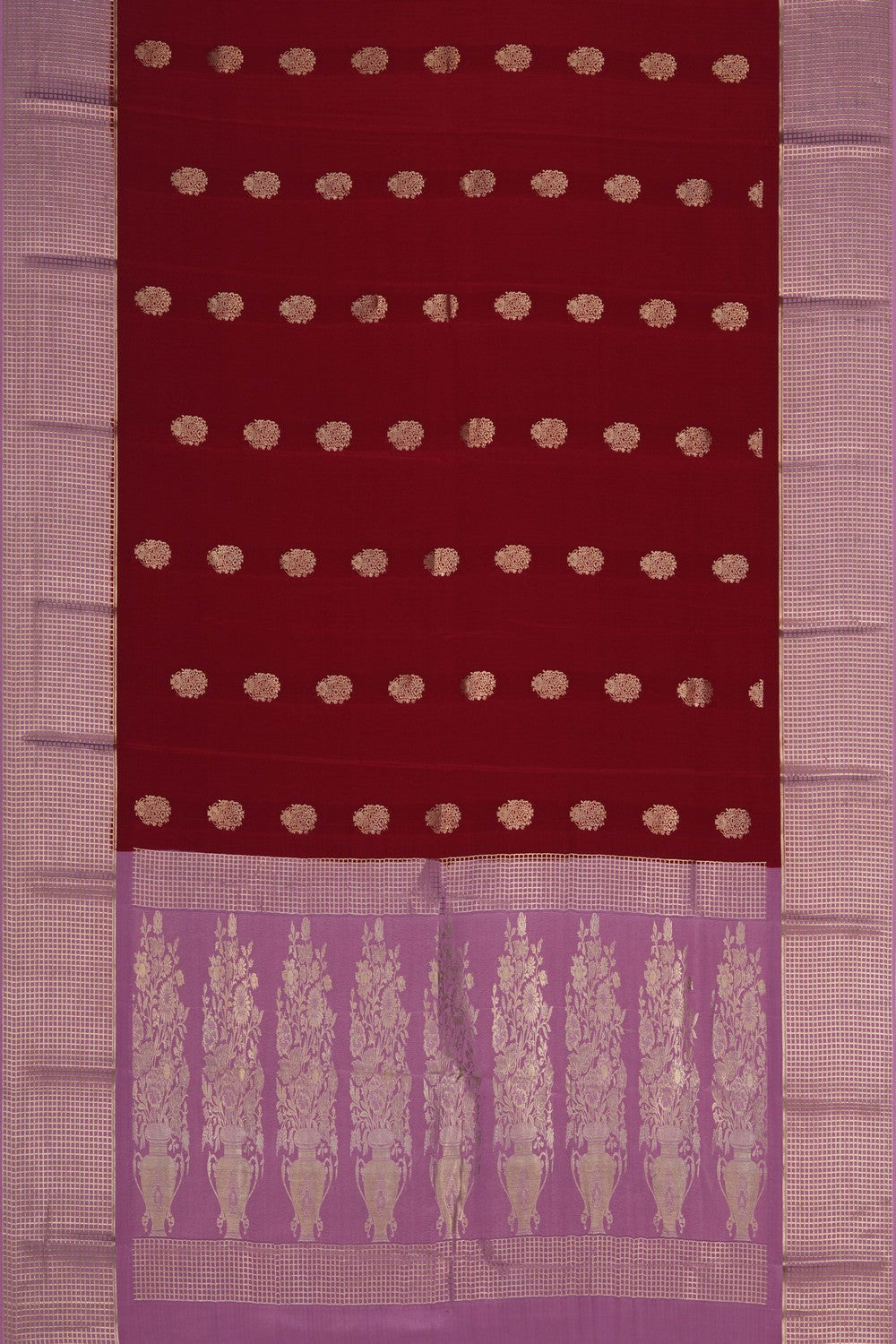 Image of Red Crepe Silk Saree