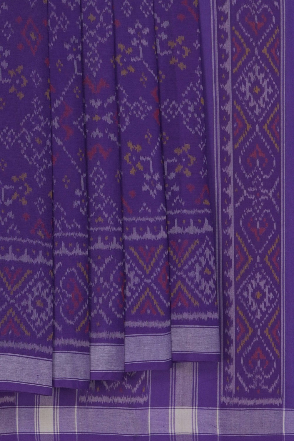 Image of Purple Rajkot Cotton Saree