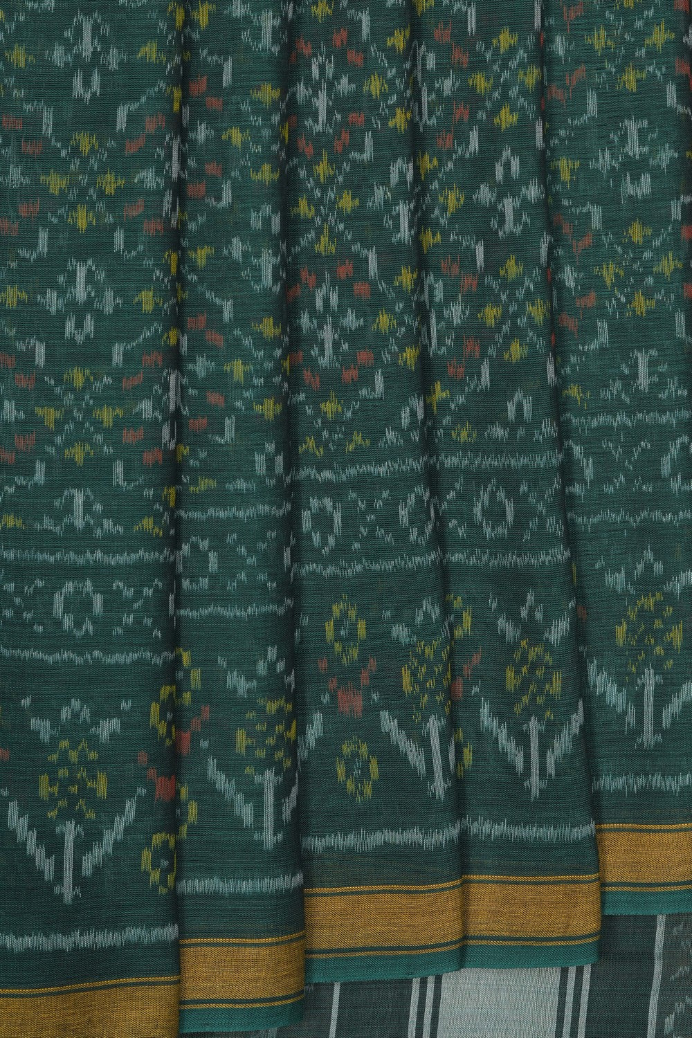 Image of Green Rajkot Cotton Saree