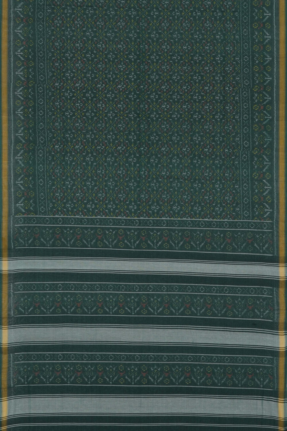 Image of Green Rajkot Cotton Saree