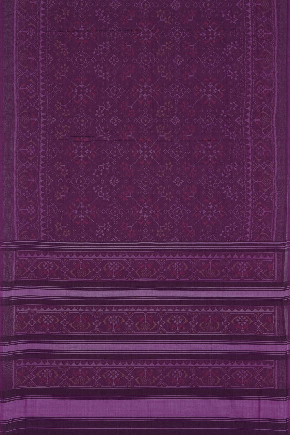 Image of Purple Rajkot Cotton Saree