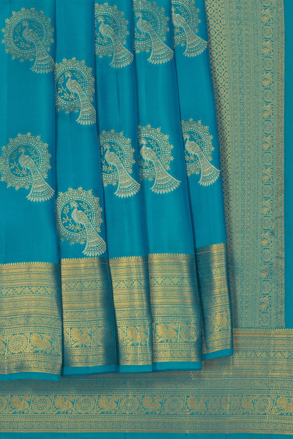Image of Blue South Silk Saree