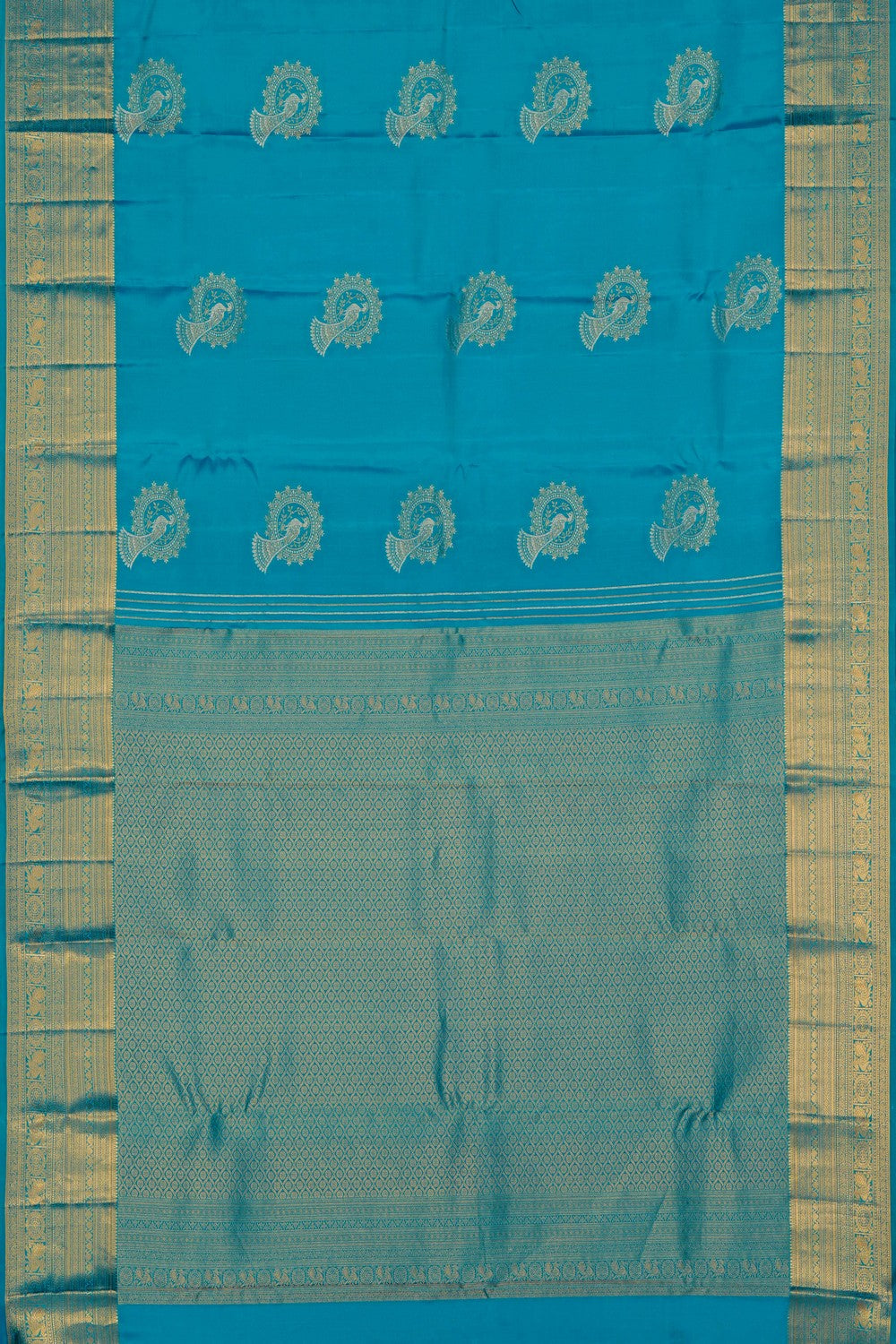 Image of Blue South Silk Saree