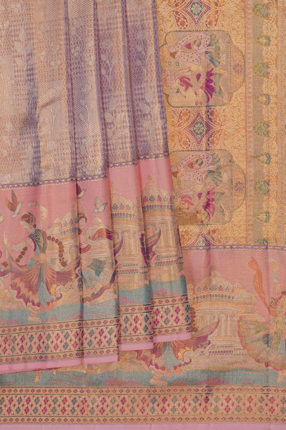Image of Gold Tissue Brocade Kanchipattu Saree