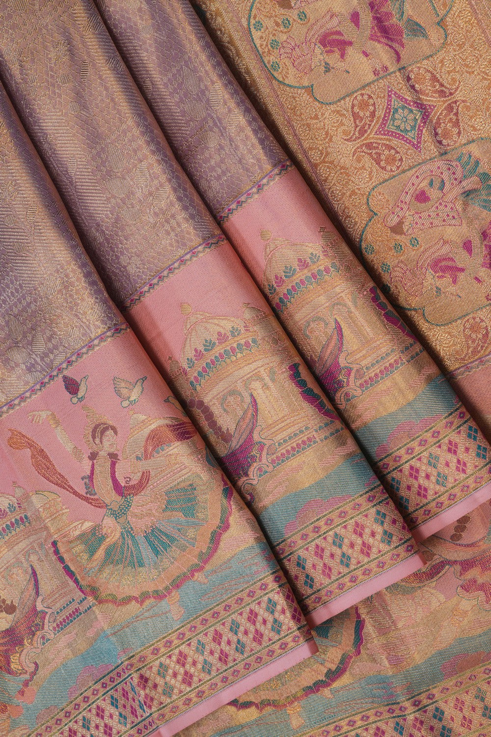 Image of Gold Tissue Brocade Kanchipattu Saree