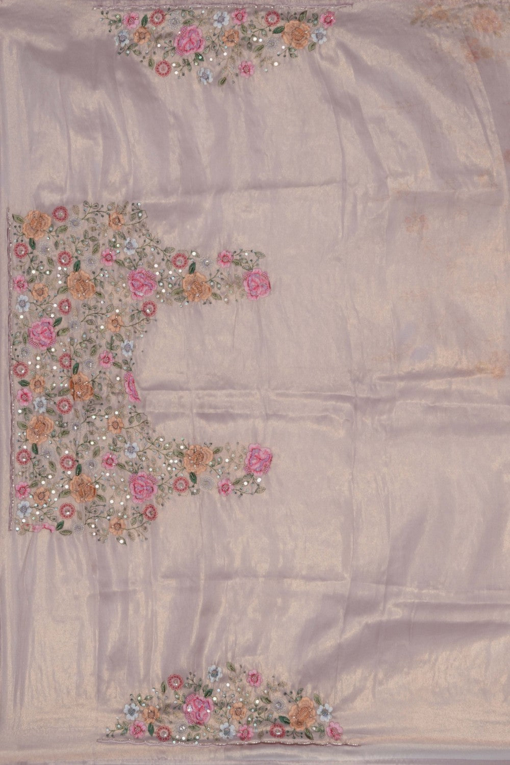 Image of A Gold Tissue Embroidered Saree