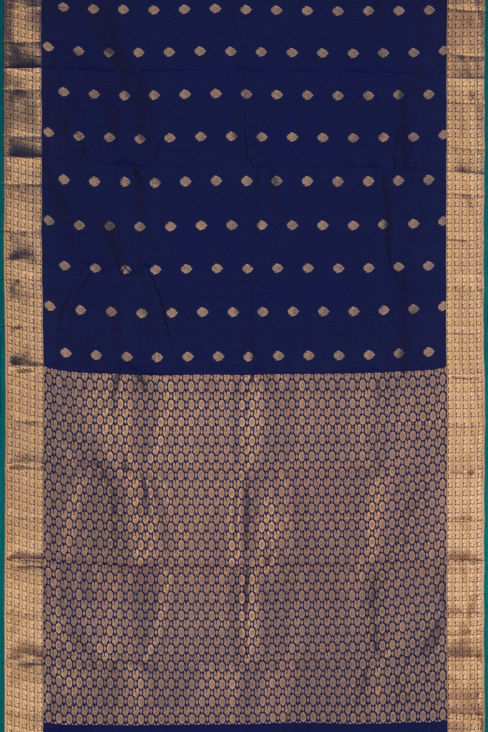 Image of Navy Blue South Silk Saree