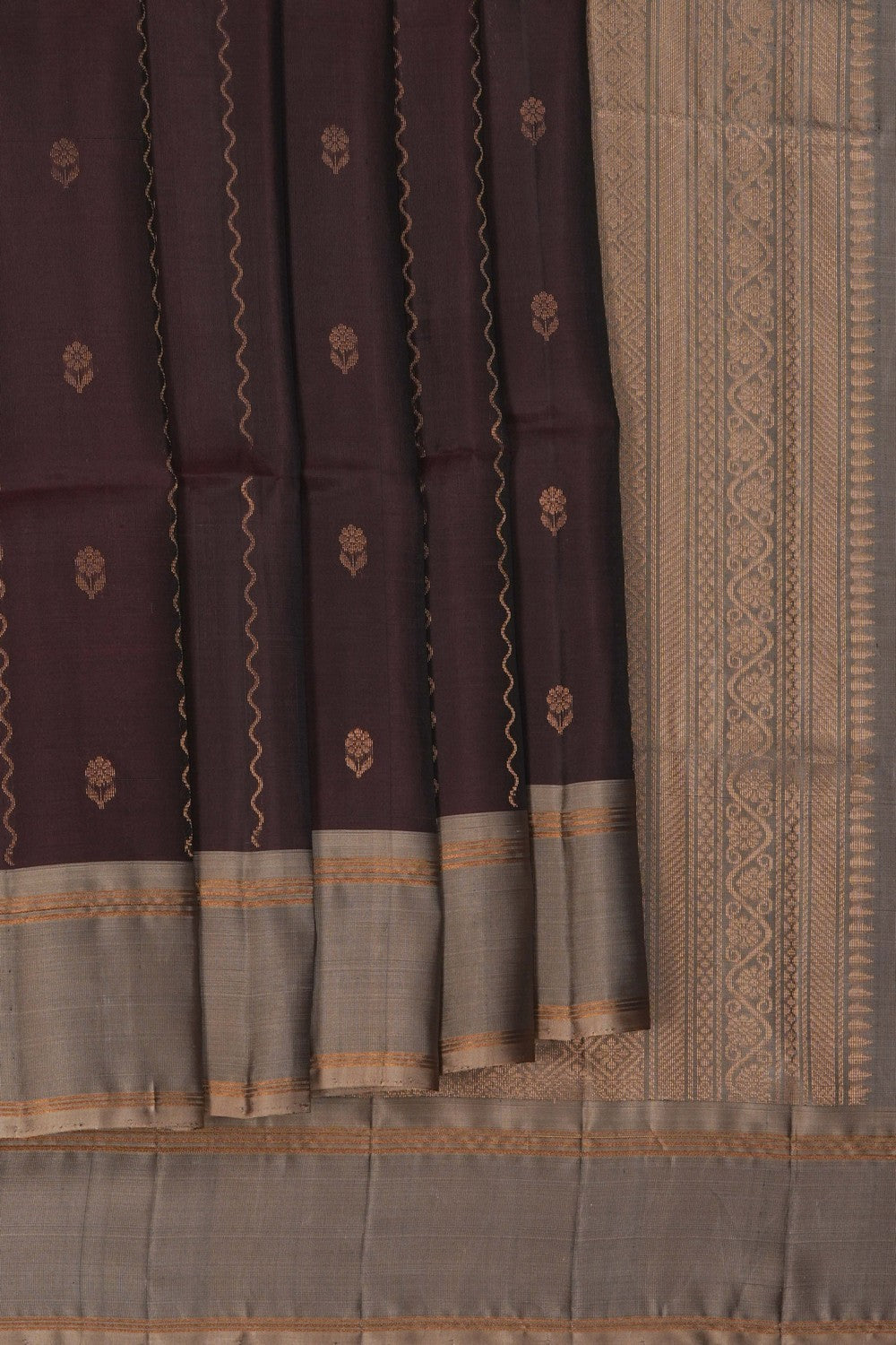Image of Brown South Silk Saree