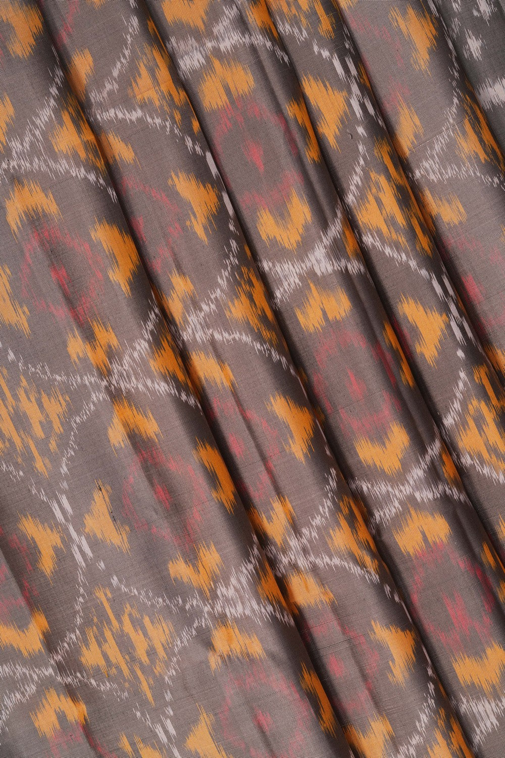 Image of South Silk Ikat Fusion Saree