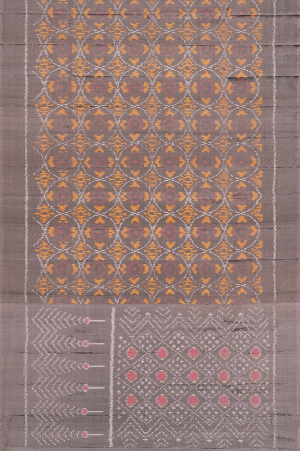 Image of South Silk Ikat Fusion Saree