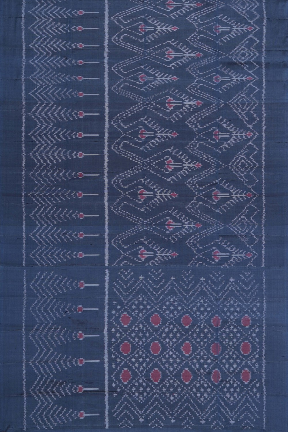 Image of South Silk Ikat Fusion Saree