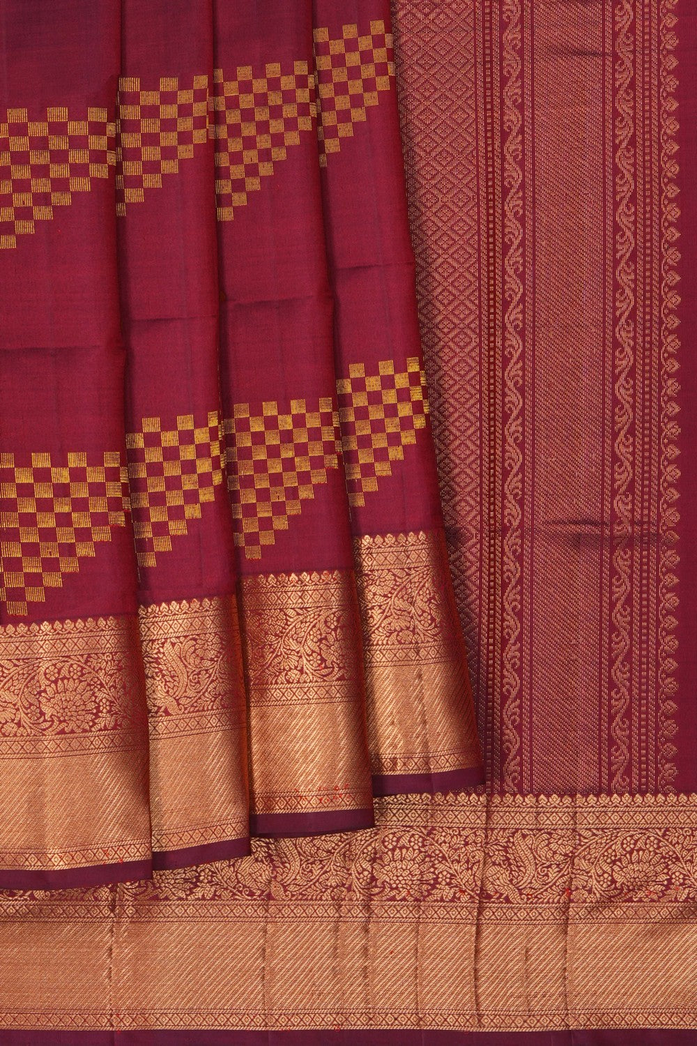 Image of Maroon South Silk Saree
