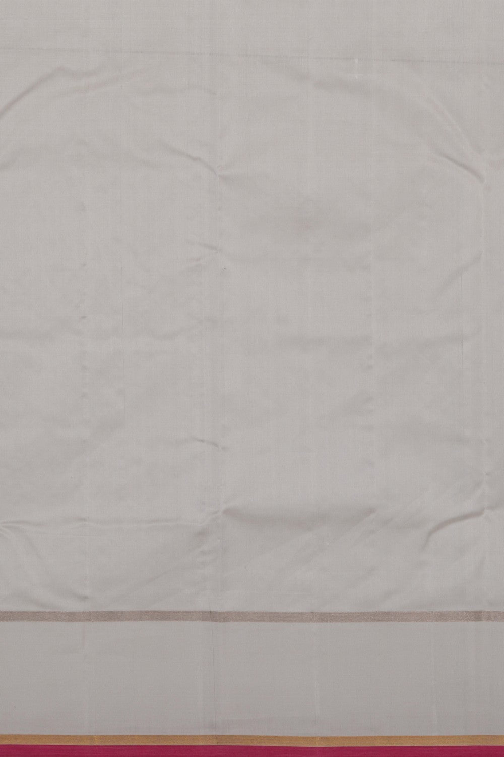 Image of A Classy White Chanderi Silk Cotton Saree