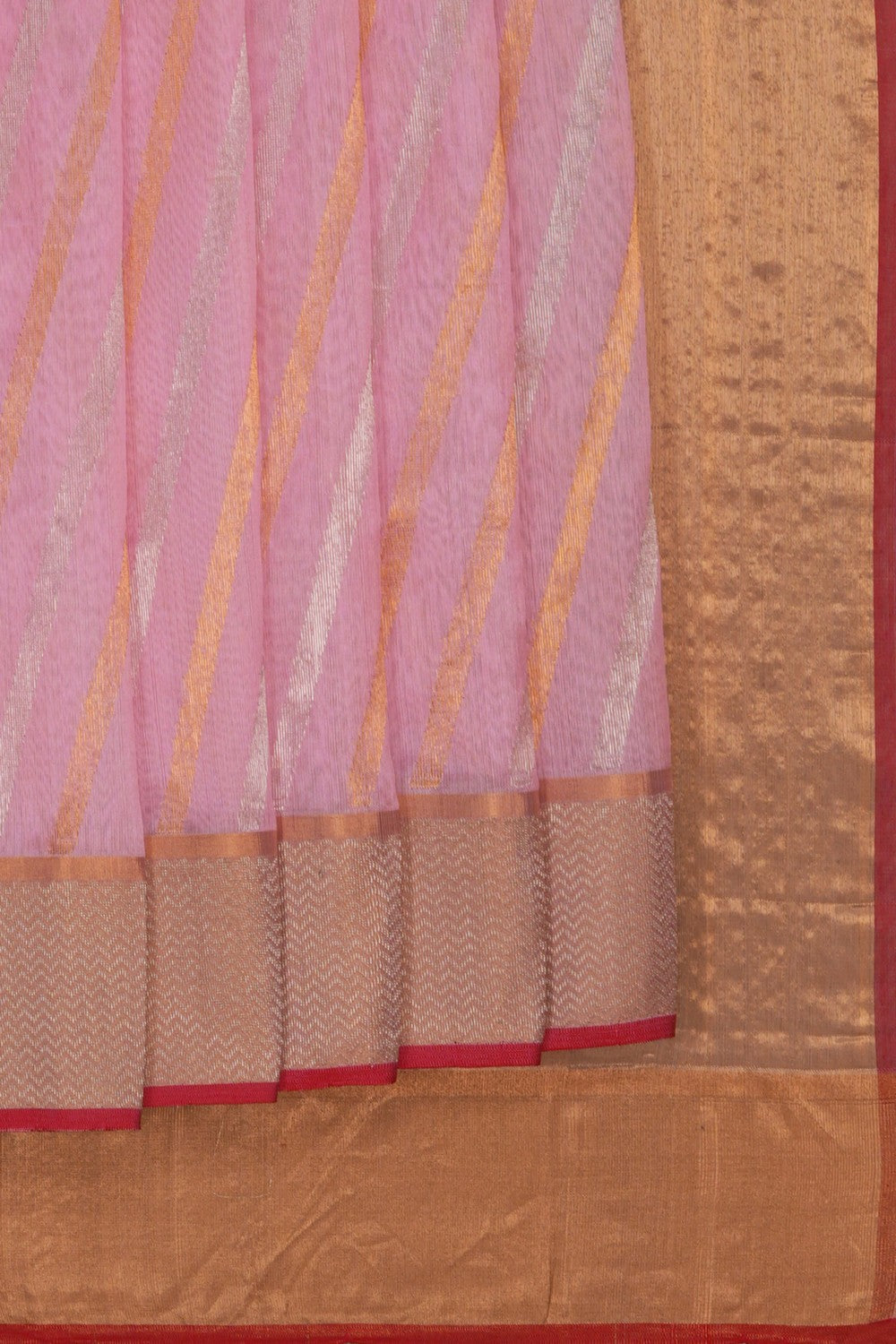 Image of Pink Chanderi Silk Cotton Saree