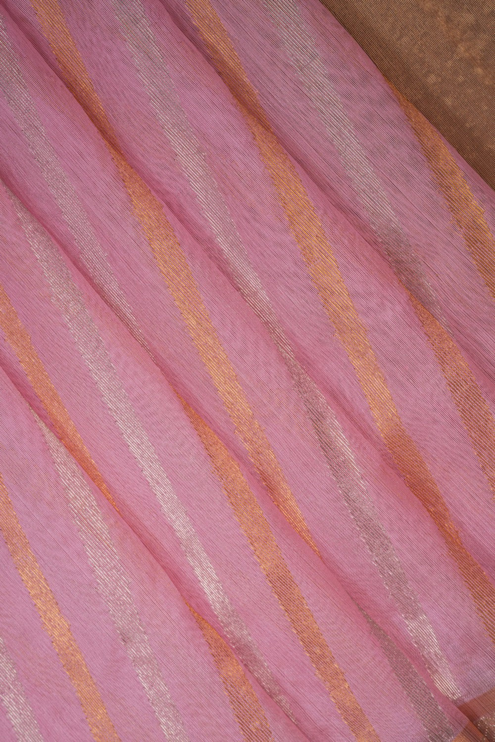 Image of Pink Chanderi Silk Cotton Saree