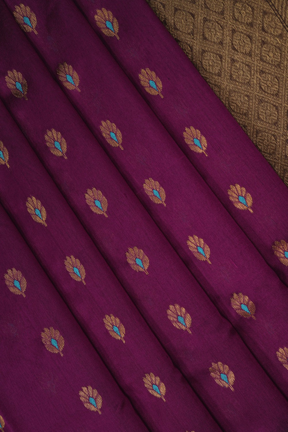Image of Purple Chanderi Silk Cotton Saree
