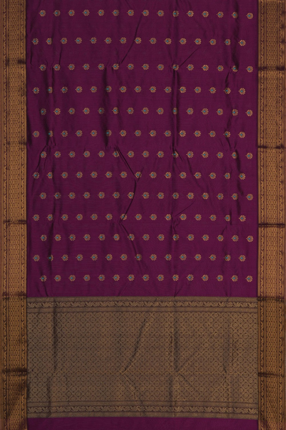 Image of Purple Chanderi Silk Cotton Saree