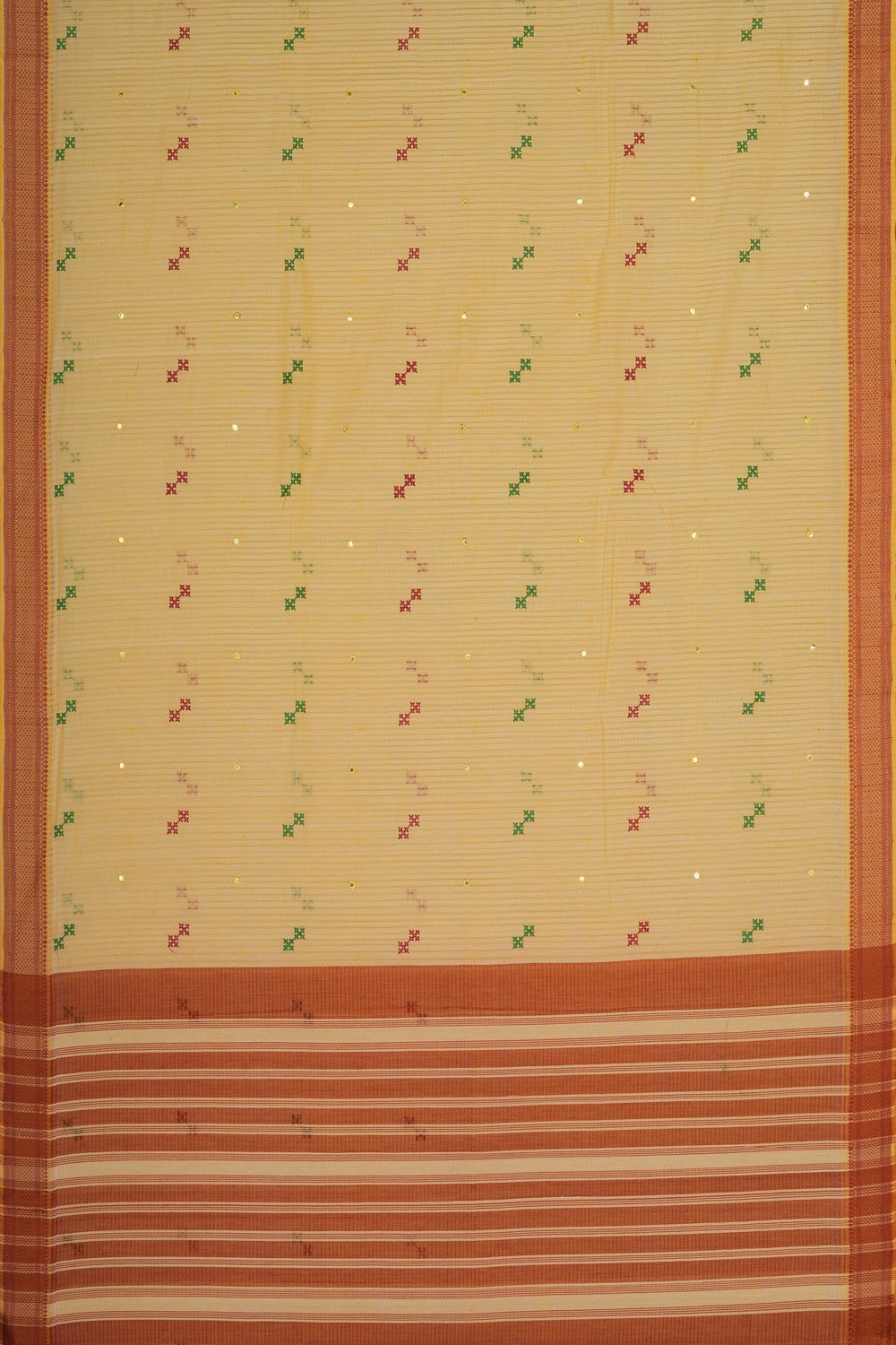 Image of Kutch Work Mangalgiri Cotton Saree