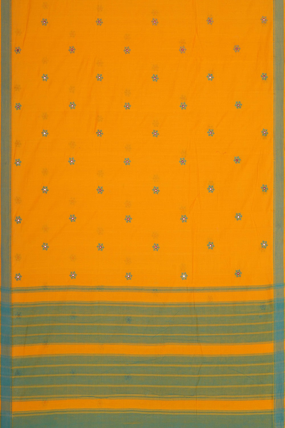 Image of Kutch Work Mangalgiri Cotton Saree