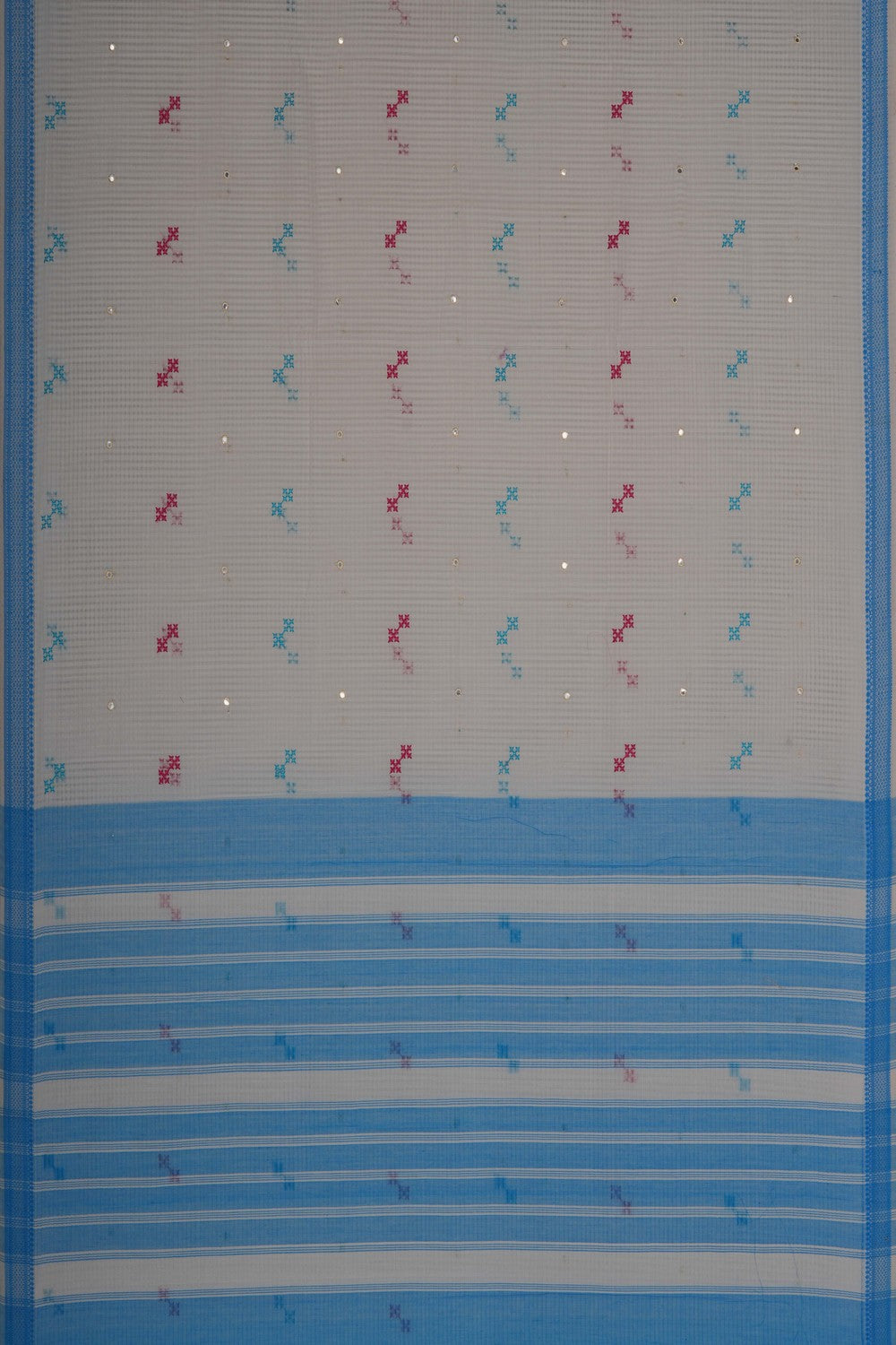 Image of Kutch Work Mangalgiri Cotton Saree