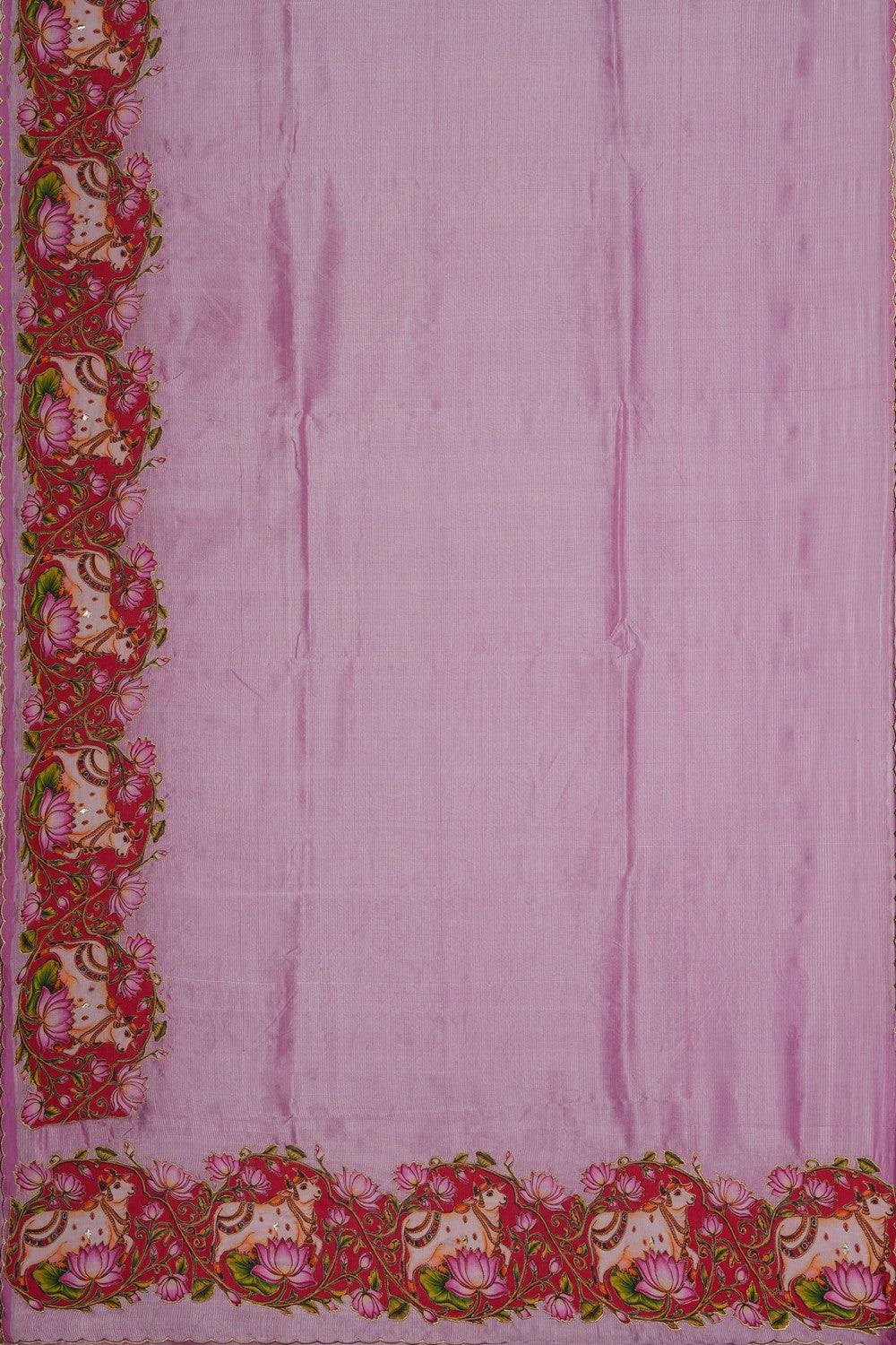 Image of Mangalagiri Silk Embroidery Saree