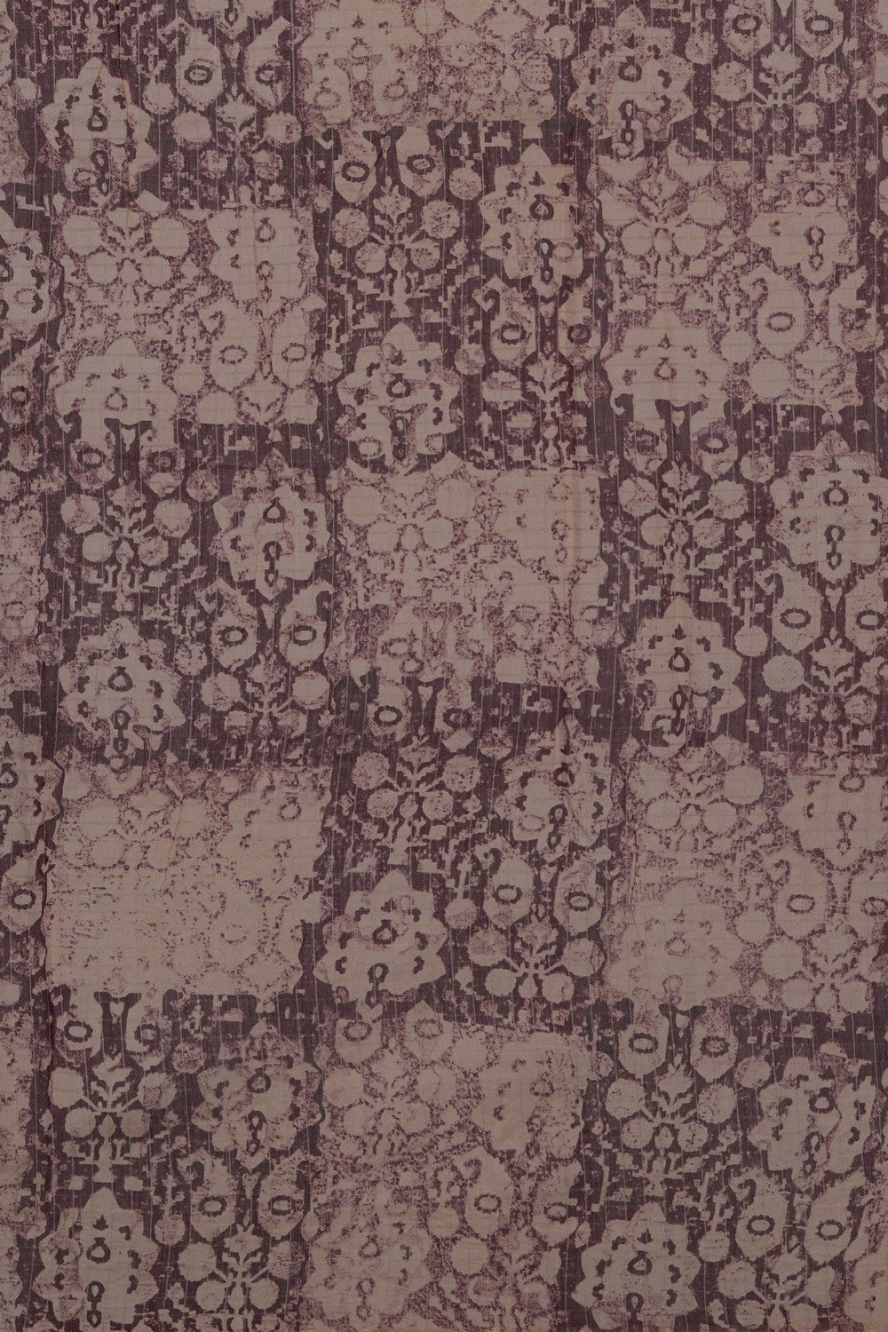 Image of Brown Zari Check Pattern Saree