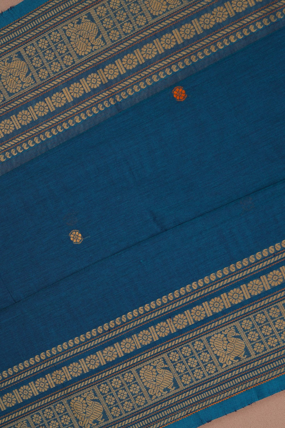 Image of South Cotton Blue Saree