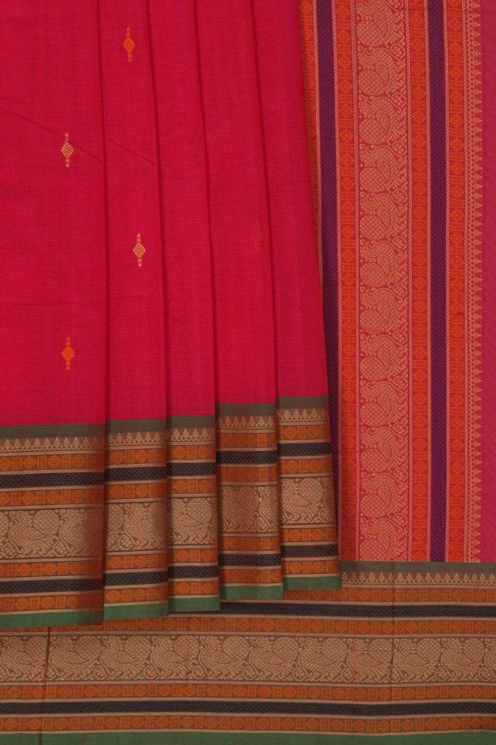 Image of South Cotton Pink Saree