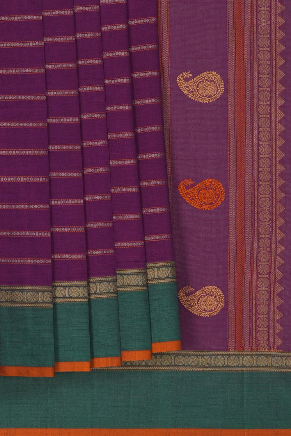 Image of Purple South Cotton Saree
