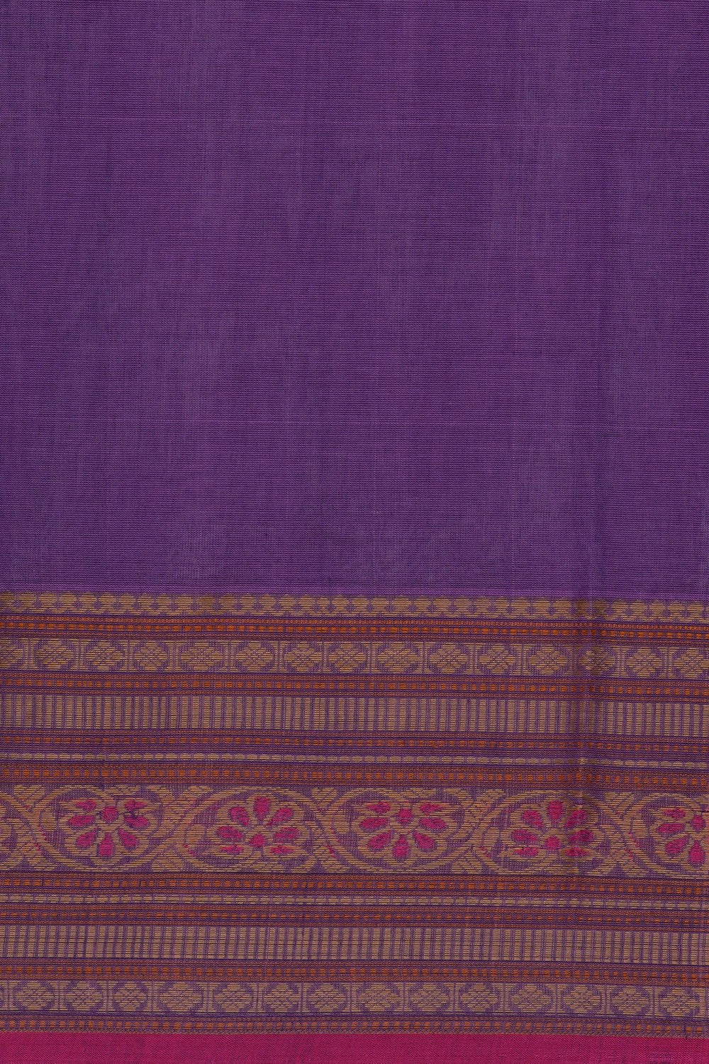 Image of South Cotton Purple Saree
