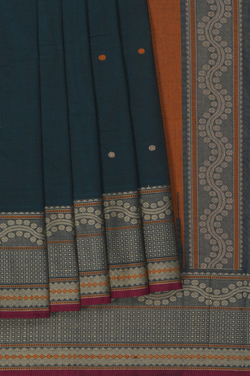 Image of Green South Cotton Saree