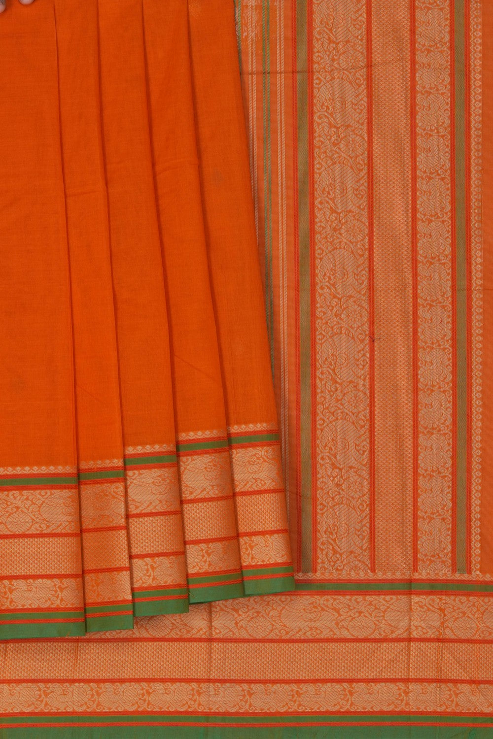 Image of Orange South Cotton Saree
