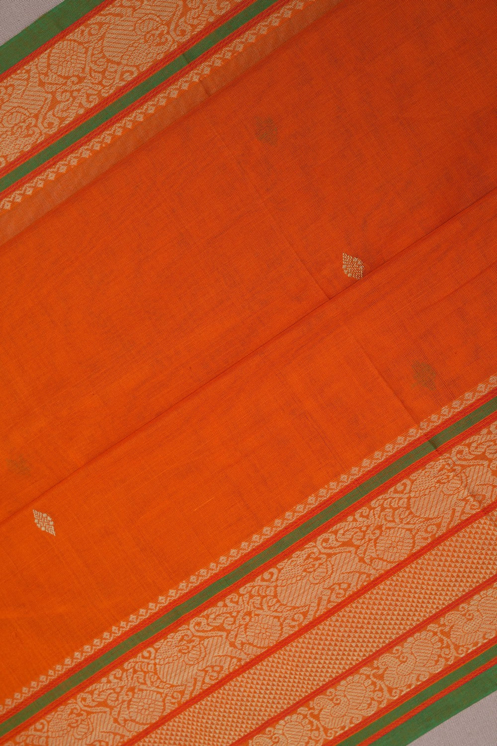 Image of Orange South Cotton Saree
