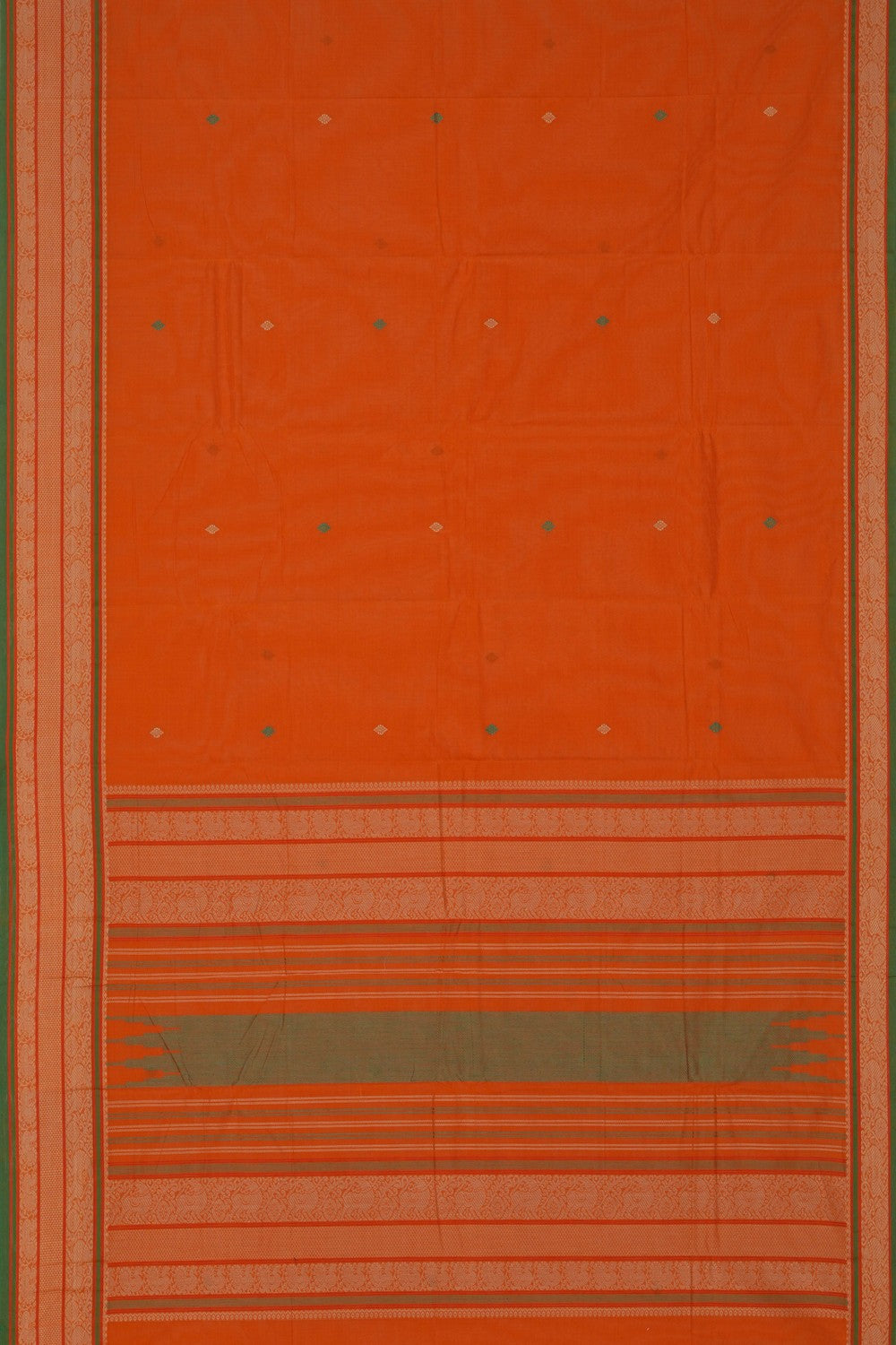 Image of Orange South Cotton Saree