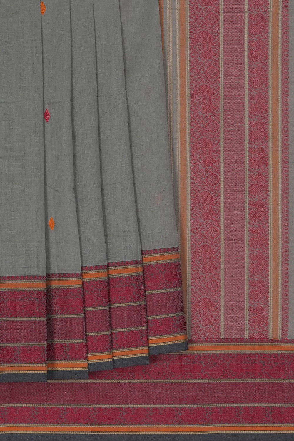 Image of Grey South Cotton Saree