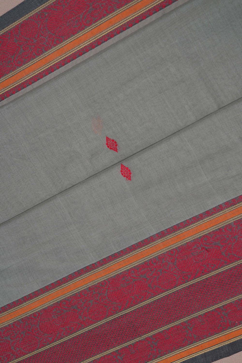 Image of Grey South Cotton Saree