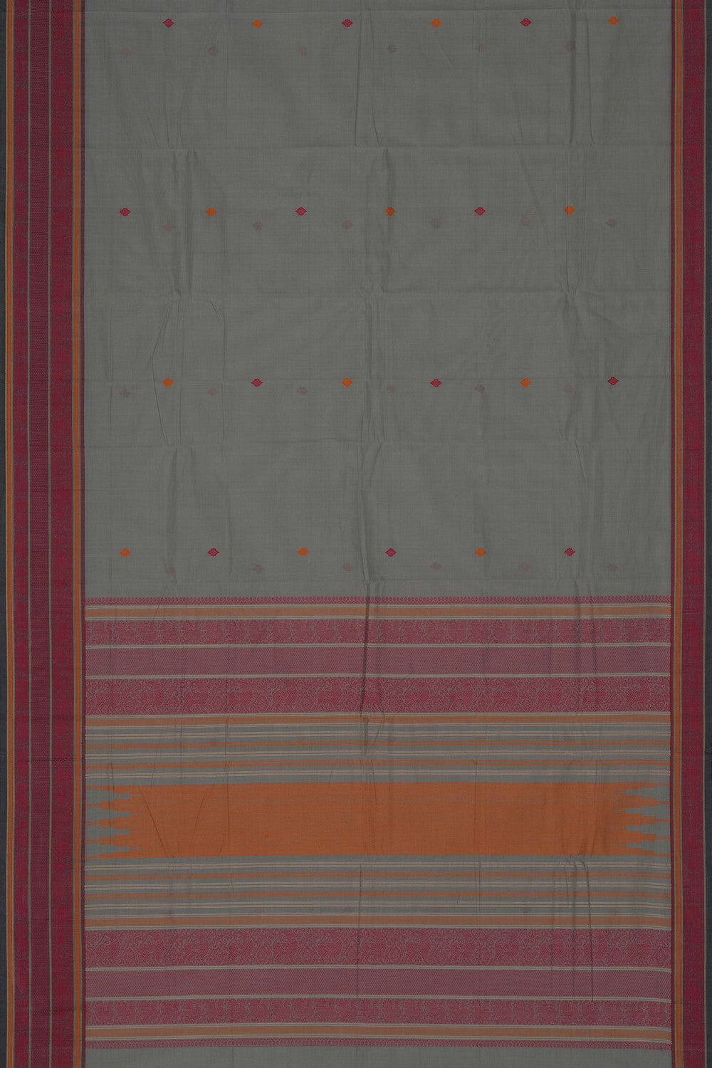 Image of Grey South Cotton Saree