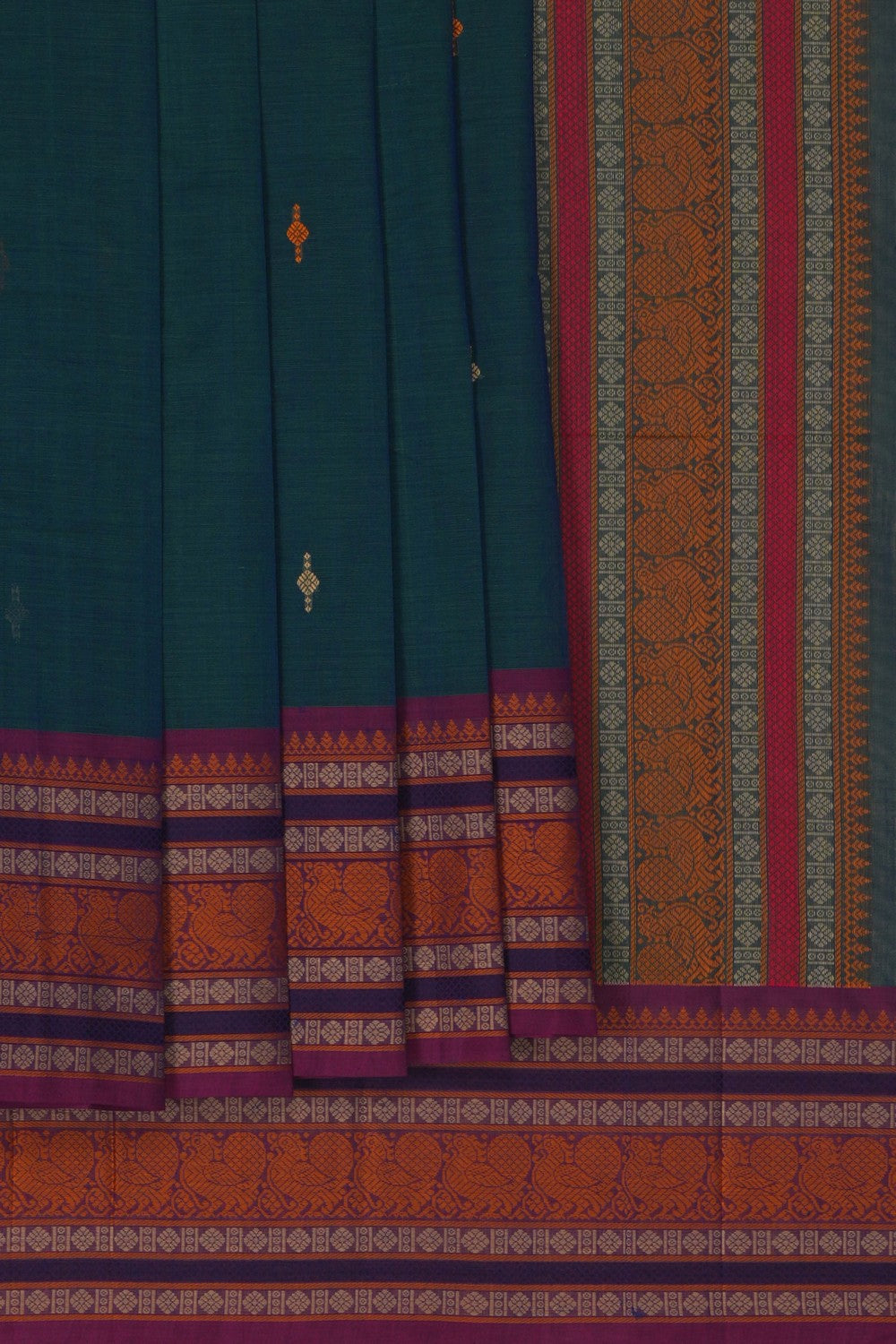 Image of Blue South Cotton Saree