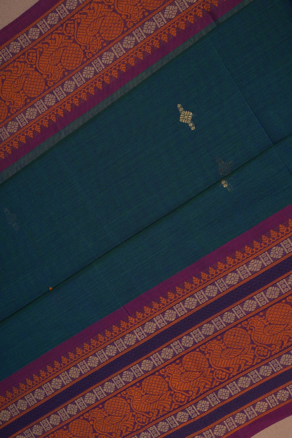 Image of Blue South Cotton Saree