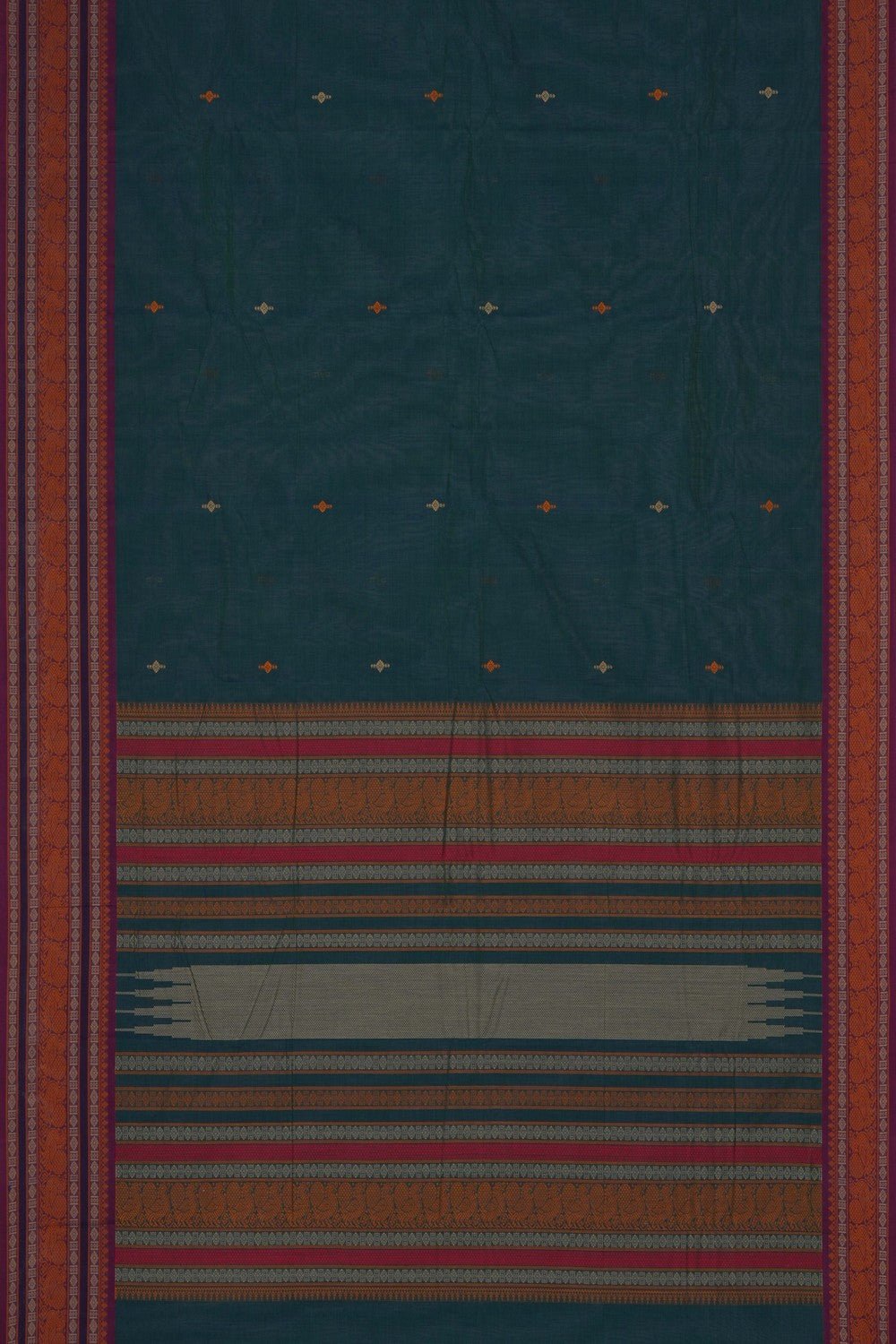 Image of Blue South Cotton Saree